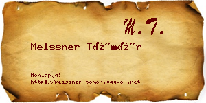 Meissner Tömör névjegykártya